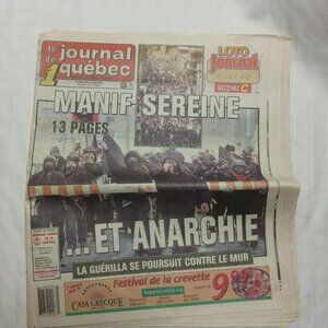 Journal de Québec, dimanche 22 avril 2001